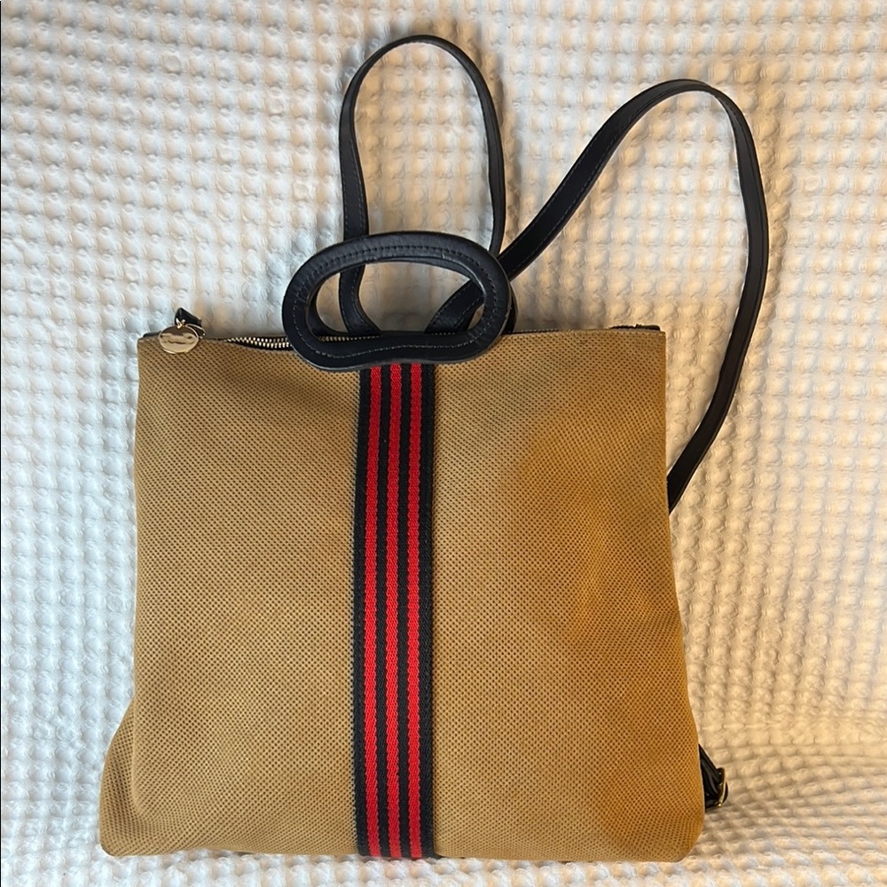 ❤️ Clare V. ]  Leather Backpack ] Handbag w/ top handles & slingback